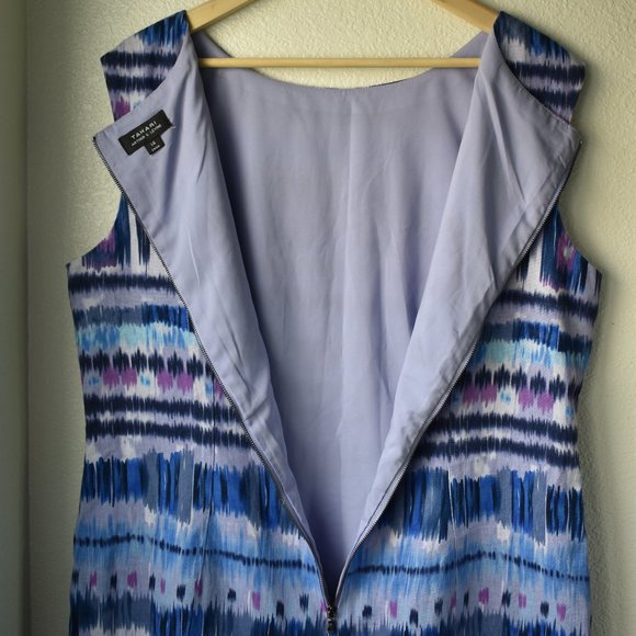 Tahari Purple Black and Blue Work Dress - Picture 5 of 5